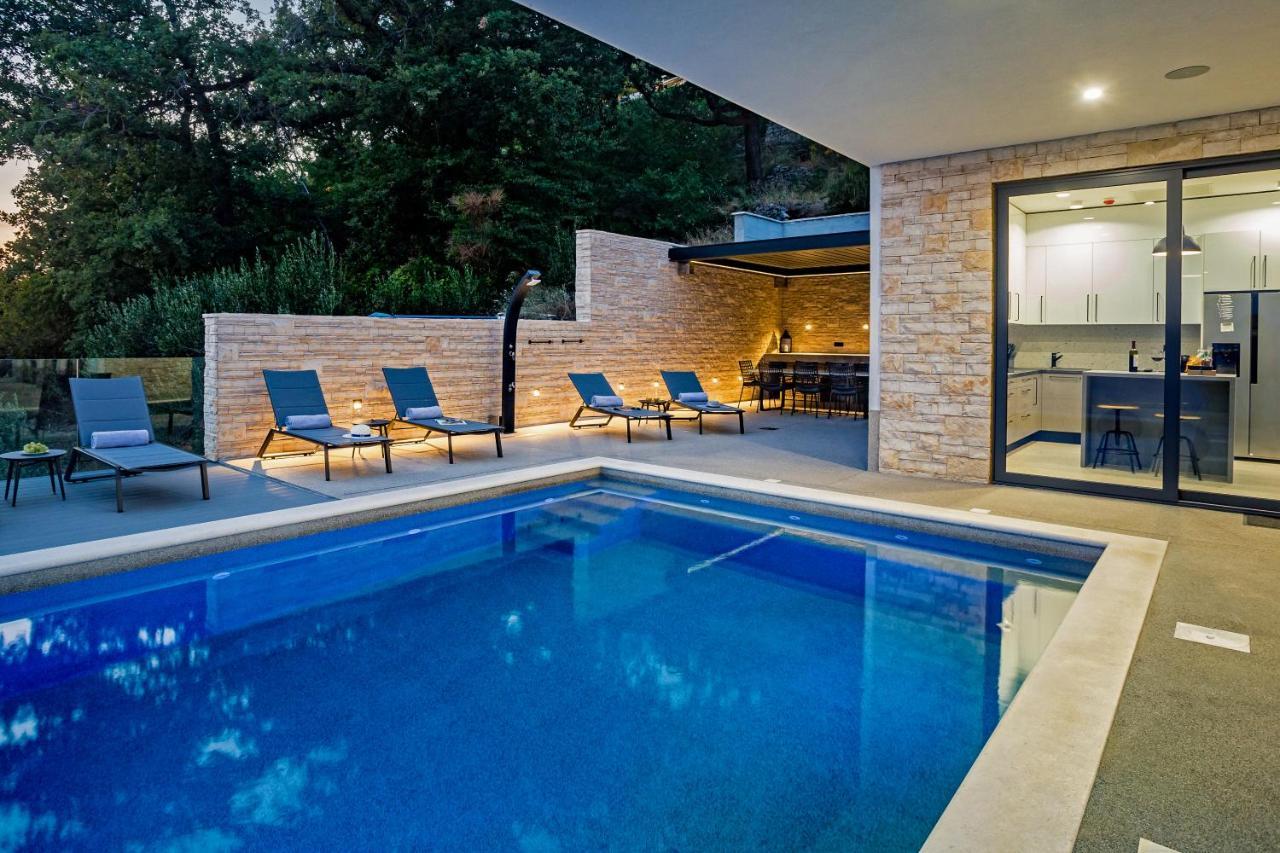 Villa Dispet With Heated Pool, Jacuzzi, Sauna And Cinema Čelina Eksteriør bilde